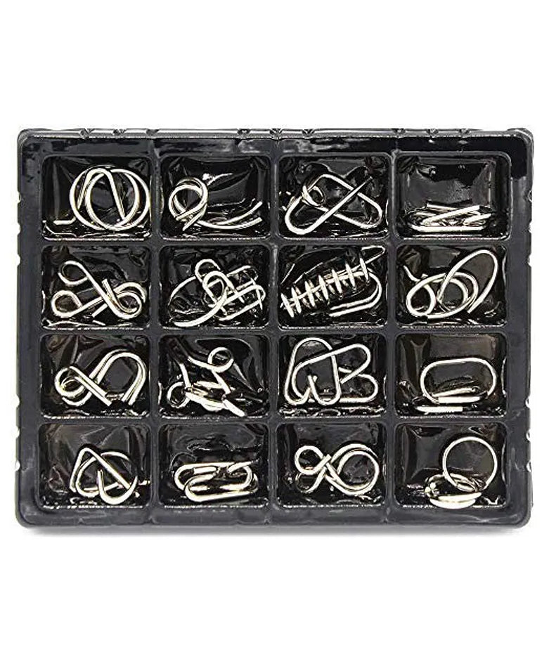 Brain Teaser  IQ Test Metal  Puzzle Toy ( 16 in 1)