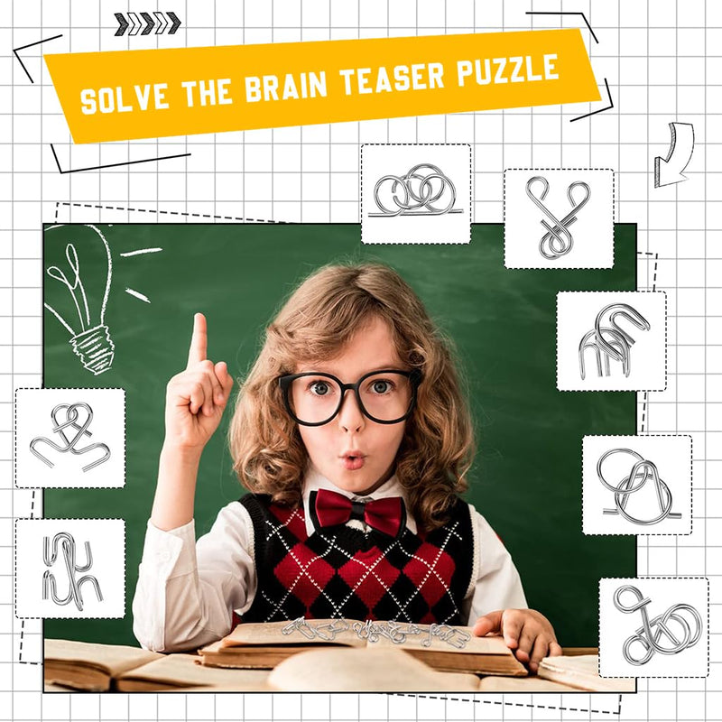 Brain Teaser  IQ Test Metal  Puzzle Toy ( 16 in 1)