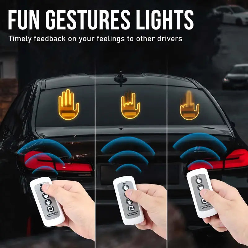 3in1 Car Finger Gesture Light with Remote