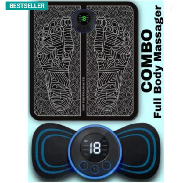 Combo Pack Of EMS Foot + Body Massager's : : EMS Foot Massager: Ease Leg Pain Instantly + 𝐅𝐑𝐄𝐄 (𝐅𝐮𝐥𝐥 𝐁𝐨𝐝𝐲 𝐌𝐚𝐬𝐬𝐚𝐠𝐞𝐫 𝐏𝐫𝐨)