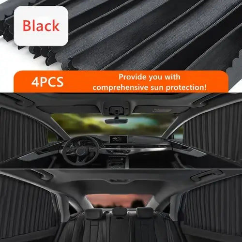 Magnetic Car Sunshade Window Curtain ( Pack of 4 pcs )