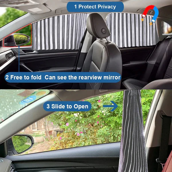 Magnetic Car Sunshade Window Curtain ( Pack of 4 pcs )
