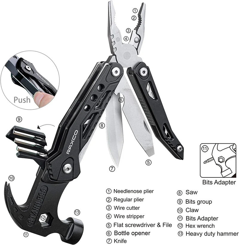 14 In 1 Stainless Steel Multifunctional Hammer Tool