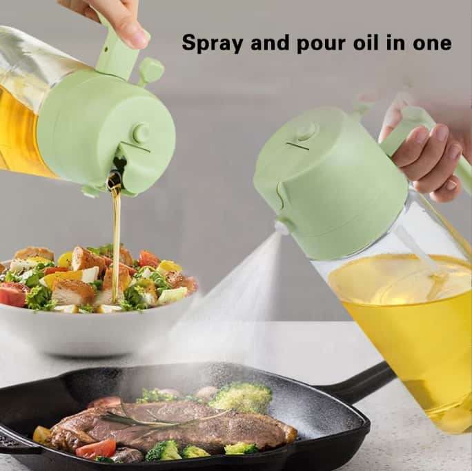 2 in 1 Glass Oil Sprayer & Dispenser