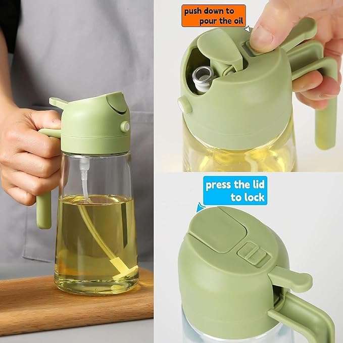 2 in 1 Glass Oil Sprayer & Dispenser