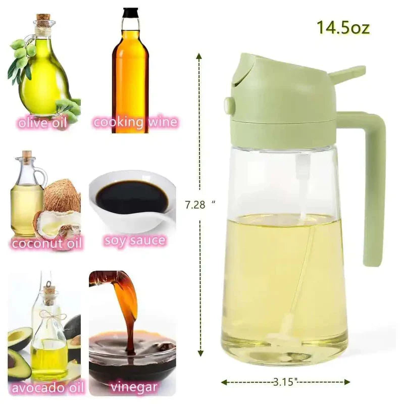 2 in 1 Glass Oil Sprayer & Dispenser