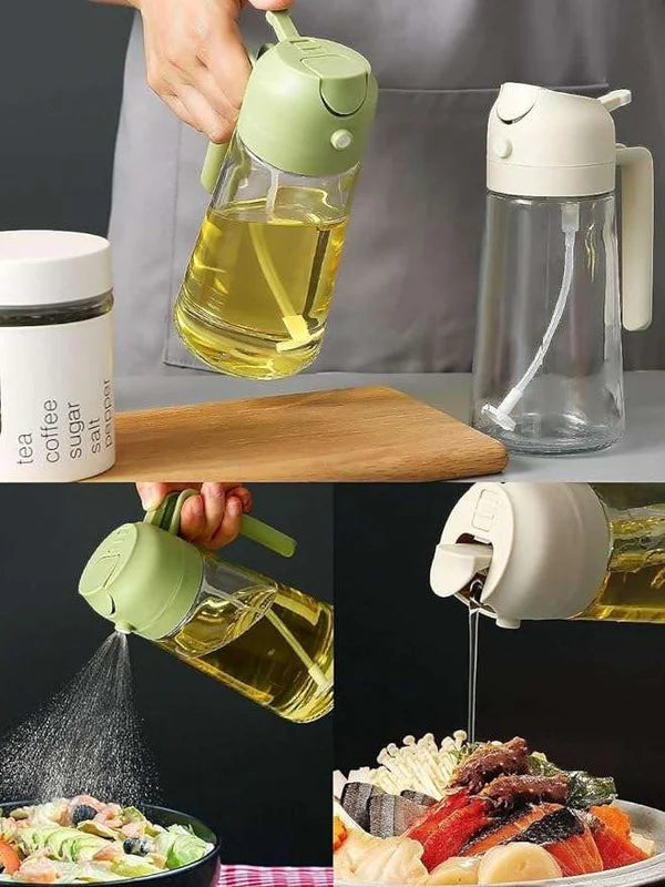 2 in 1 Glass Oil Sprayer & Dispenser