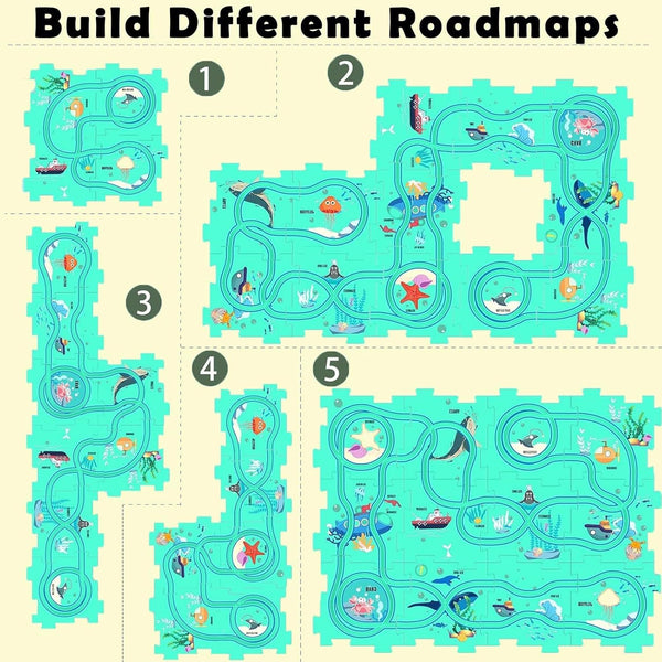 Puzzle Racer Kids Car Track Set