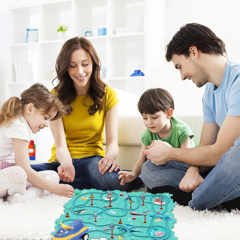 Puzzle Racer Kids Car Track Set
