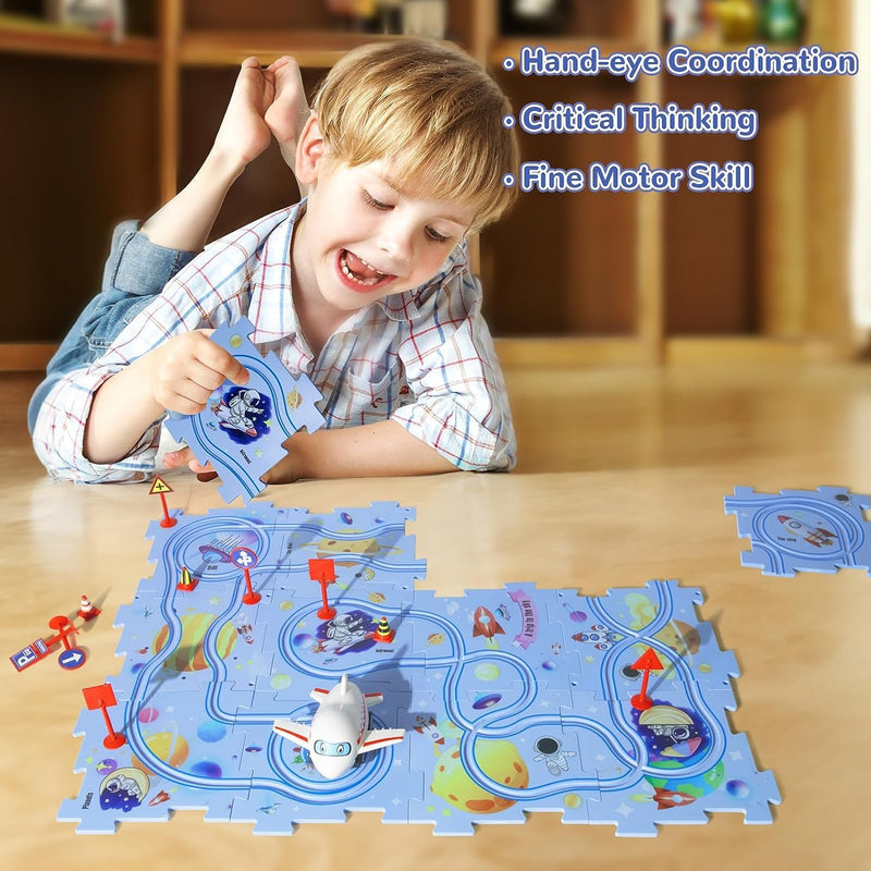 Puzzle Racer Kids Car Track Set