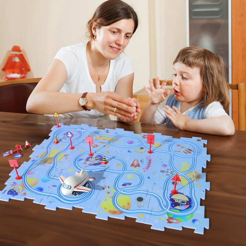 Puzzle Racer Kids Car Track Set