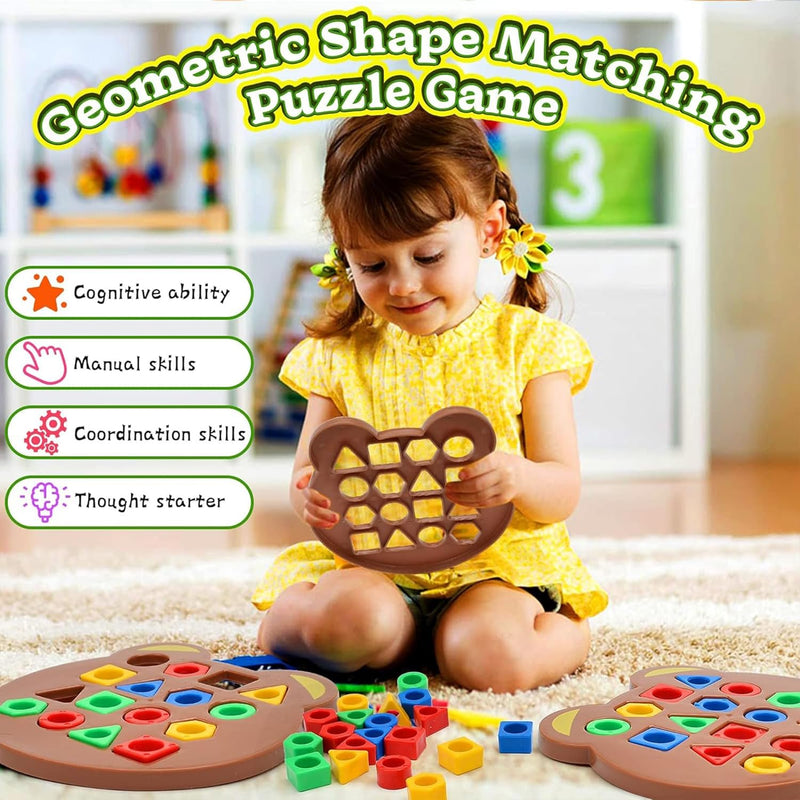 Montessori Bear Geometry Puzzle & Dreamy Playful Daisies