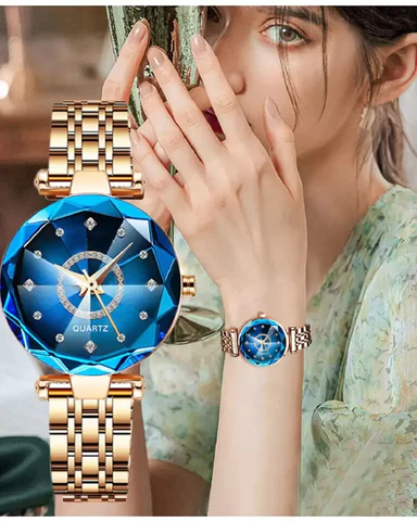 Women's Beautiful Diamond Shape Watch ( High Quality)