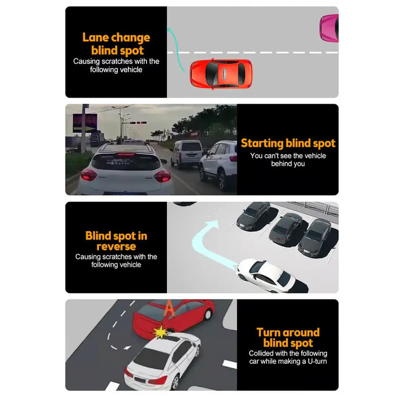 Car Convex Blind Spot Mirror ( Set of 2 Pcs ) High Quality