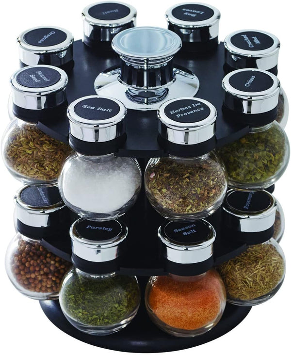 360 Degree revolving Masala spice rack(16 bottles with steel cap)