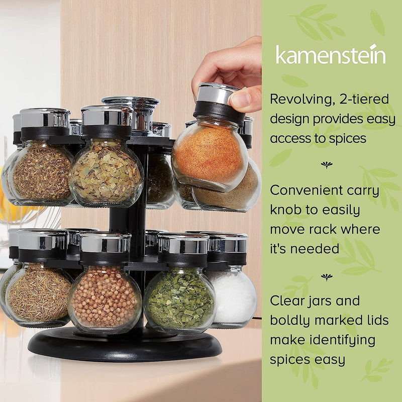 360 Degree revolving Masala spice rack(16 bottles with steel cap)