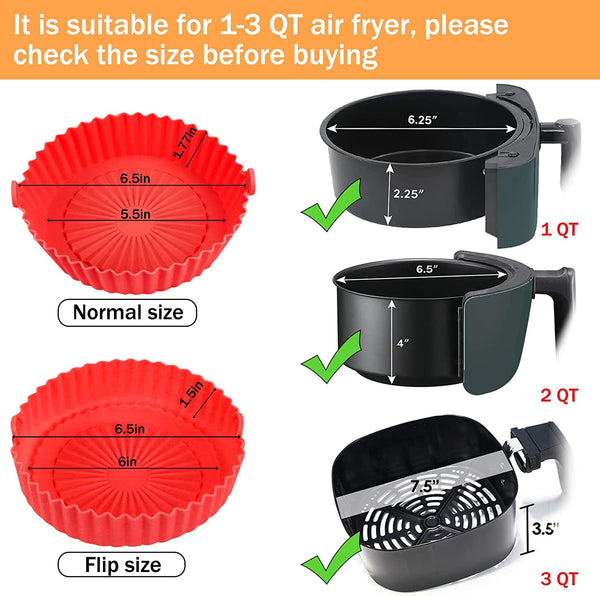 Air Fryer Reusable Silicone Baking Tray