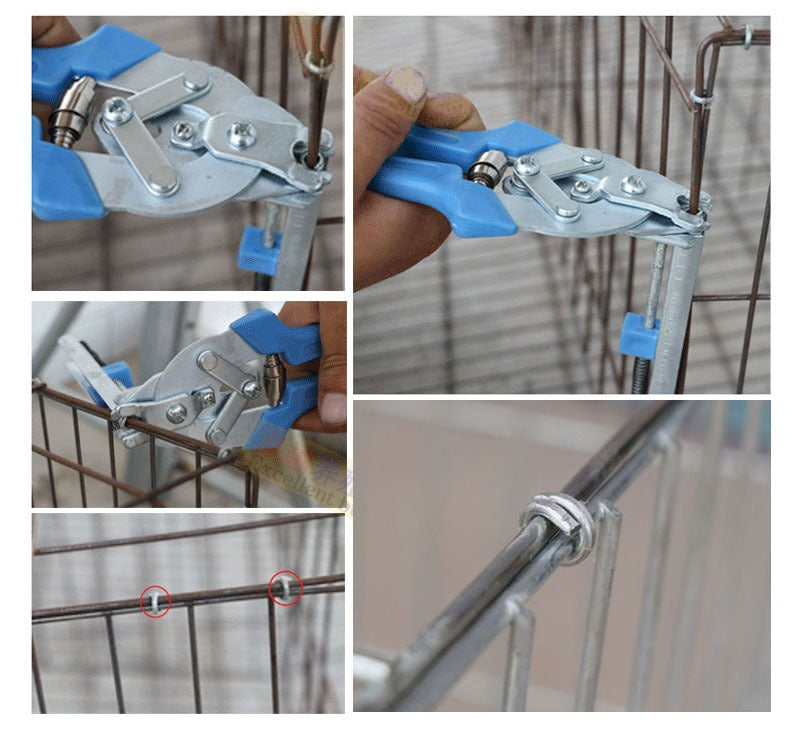 Steel Hog Ring Cage Plier + 600 M Nails